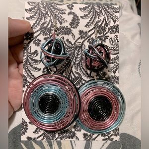 Cotton candy drop earrings